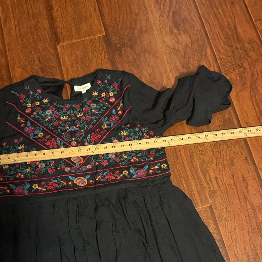 Umgee Black Dress with Colorful Embroidery - Picture 10 of 11